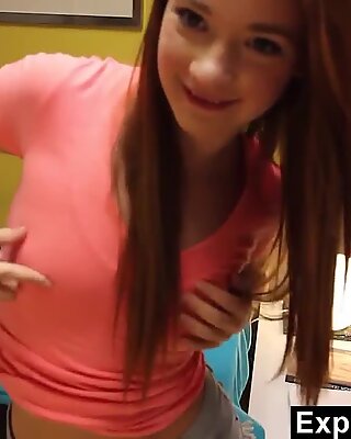 Webcam Show With Incredible Young Redhead